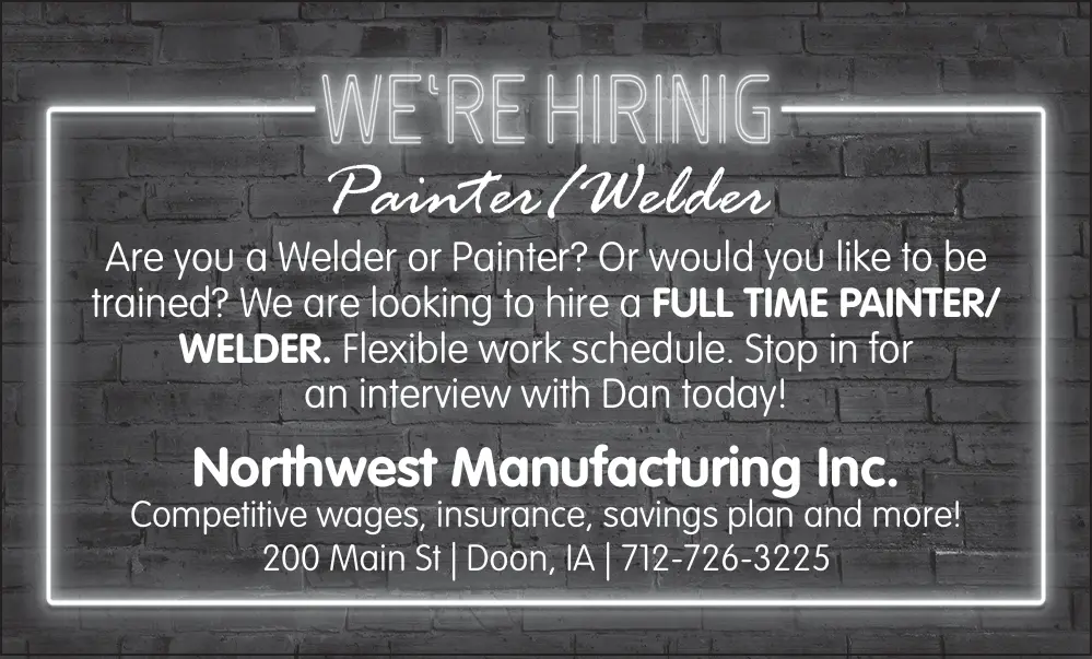 Full Time Painter/Welder Job Opportunity at Northwest Manufacturing Inc.