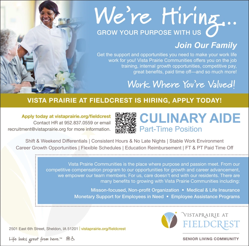 Vista Prairie at Fieldcrest - Senior Living Community in Sheldon