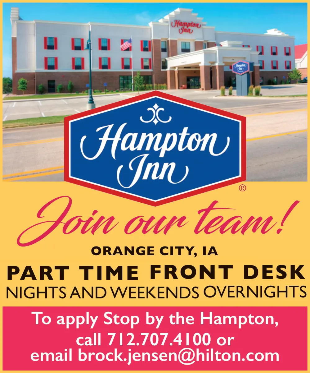 Join our Team at Hampton Inn Orange City