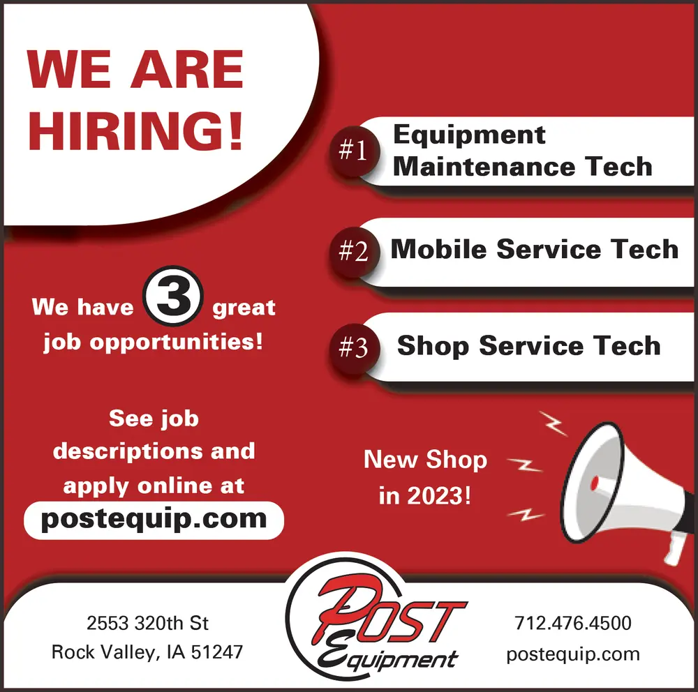 We Are Hiring - Equipment Maintenance, Mobile Service, and Shop Service Technicians