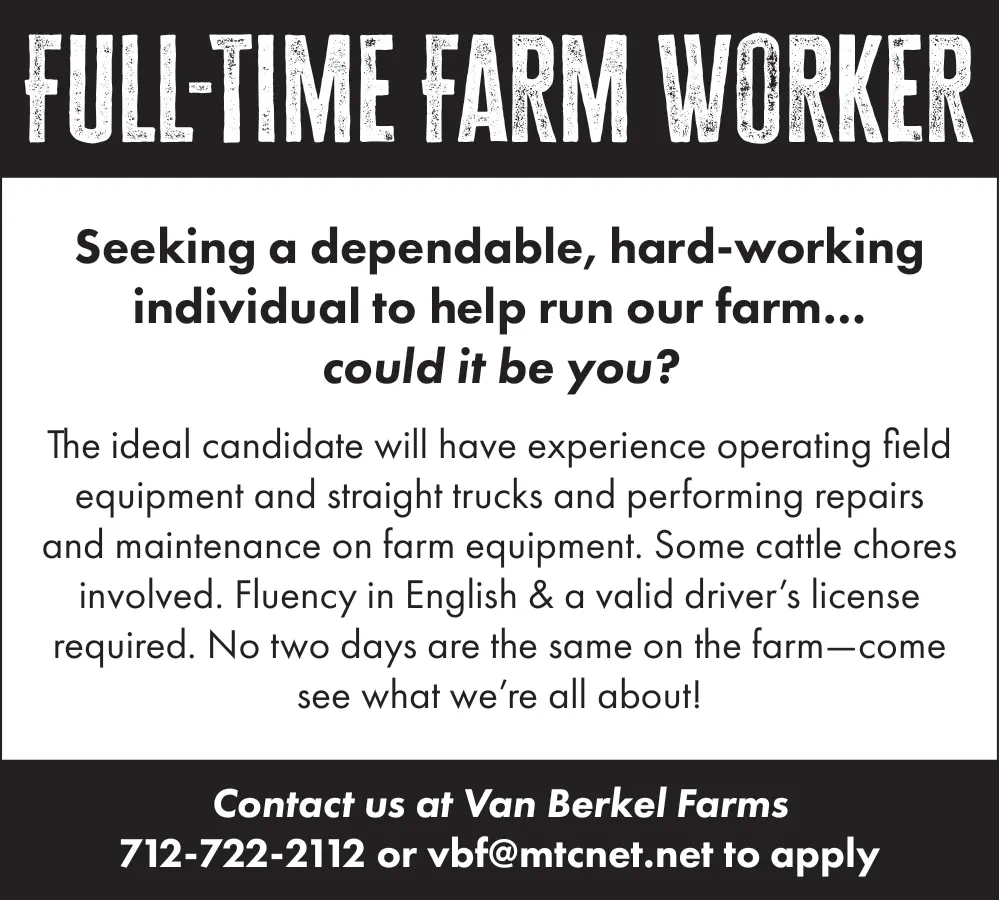 Farm Job Opportunities in Iowa, IA