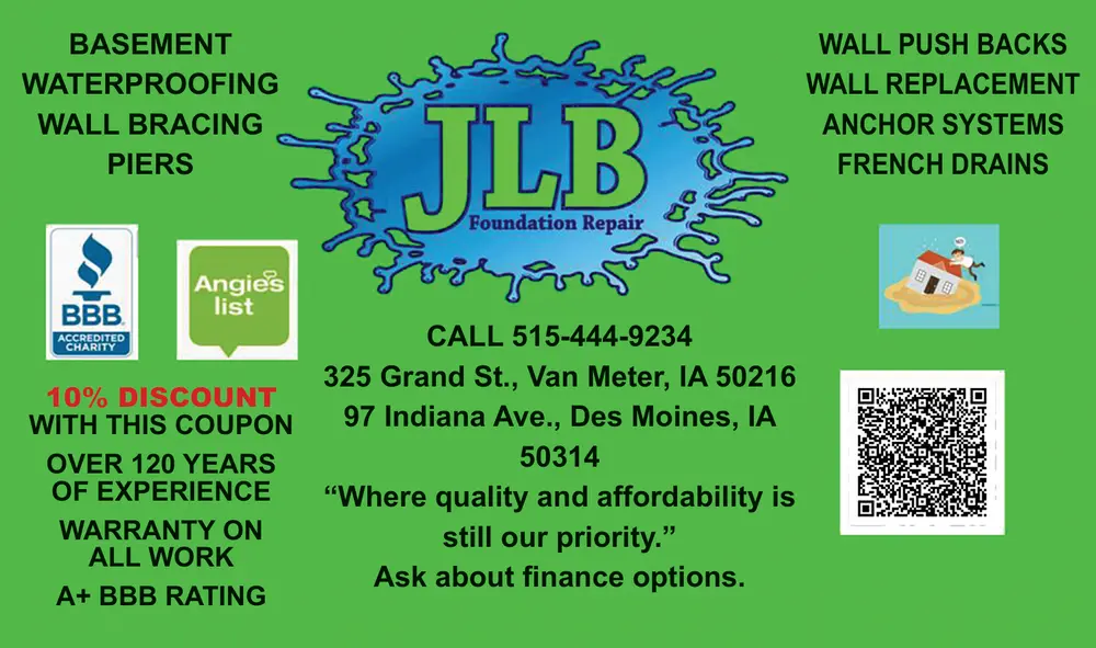 Foundation Repair in Van Meter, IA