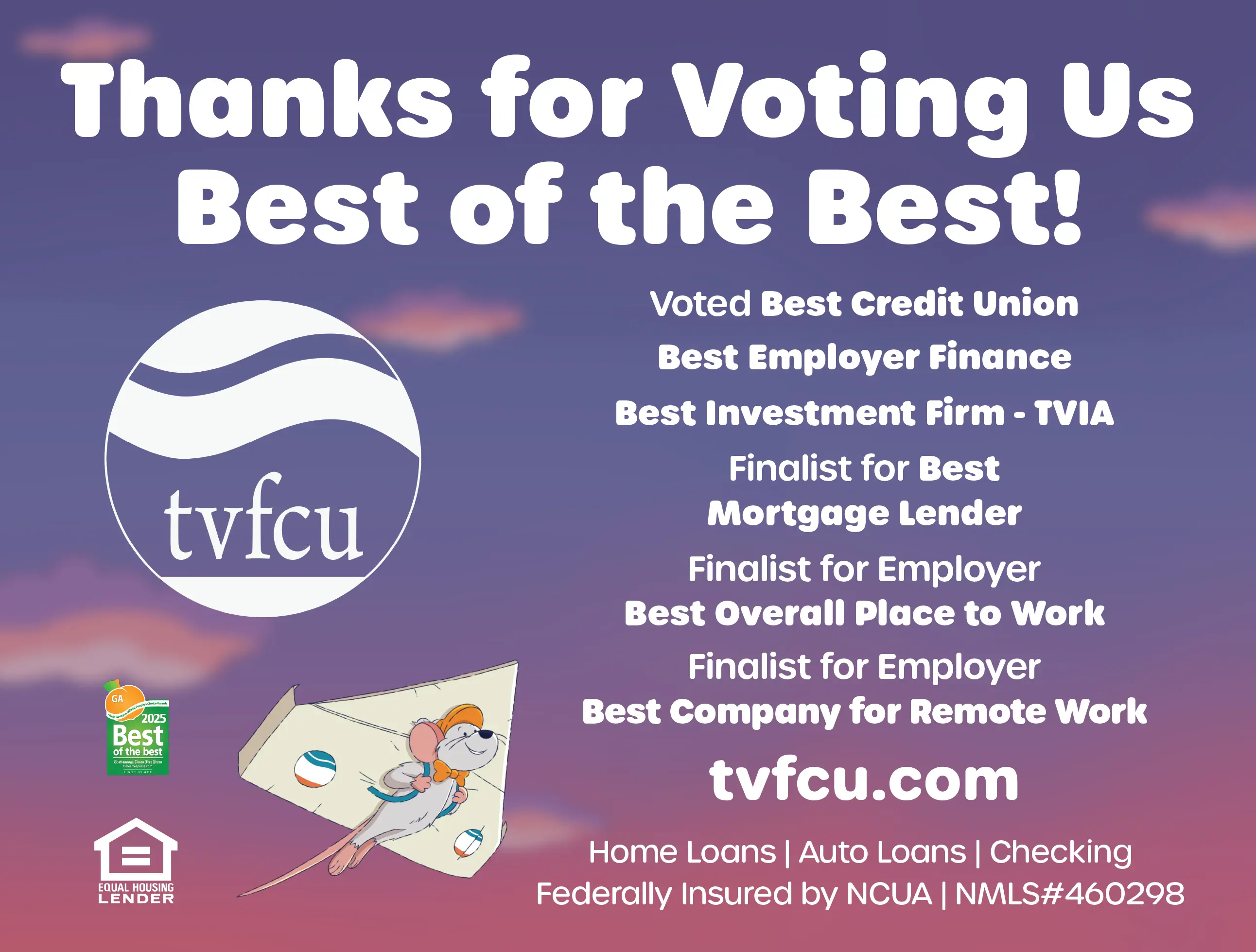 2025 Winner: Best CREDIT UNION in North Georgia