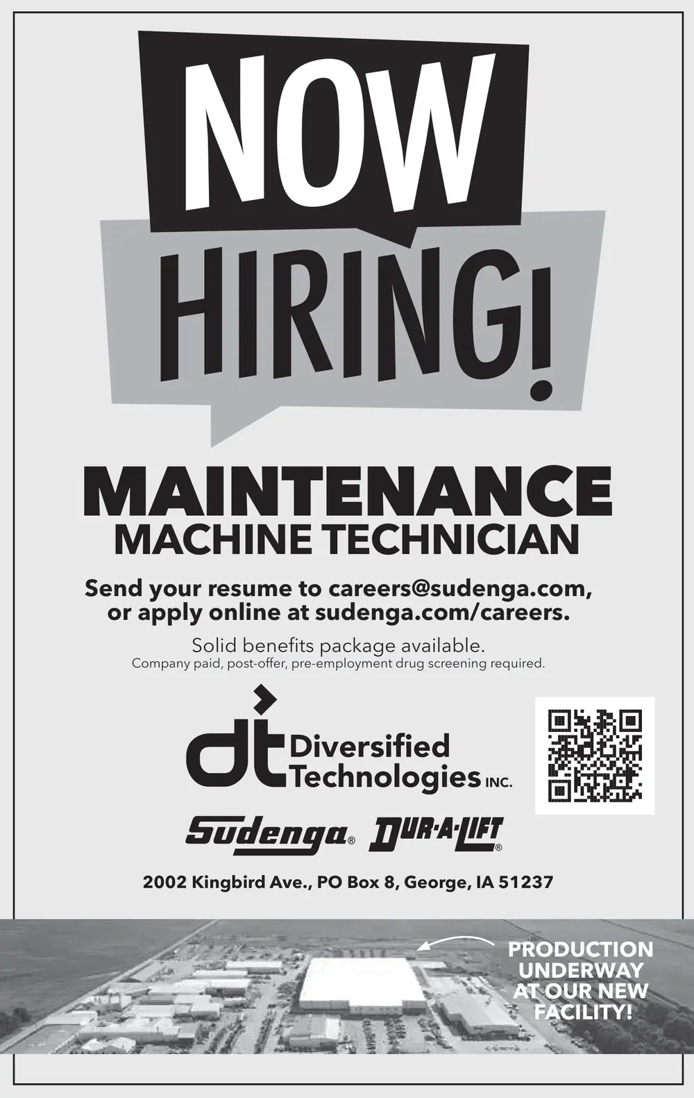 Maintenance Machine Technician Jobs in George, IA