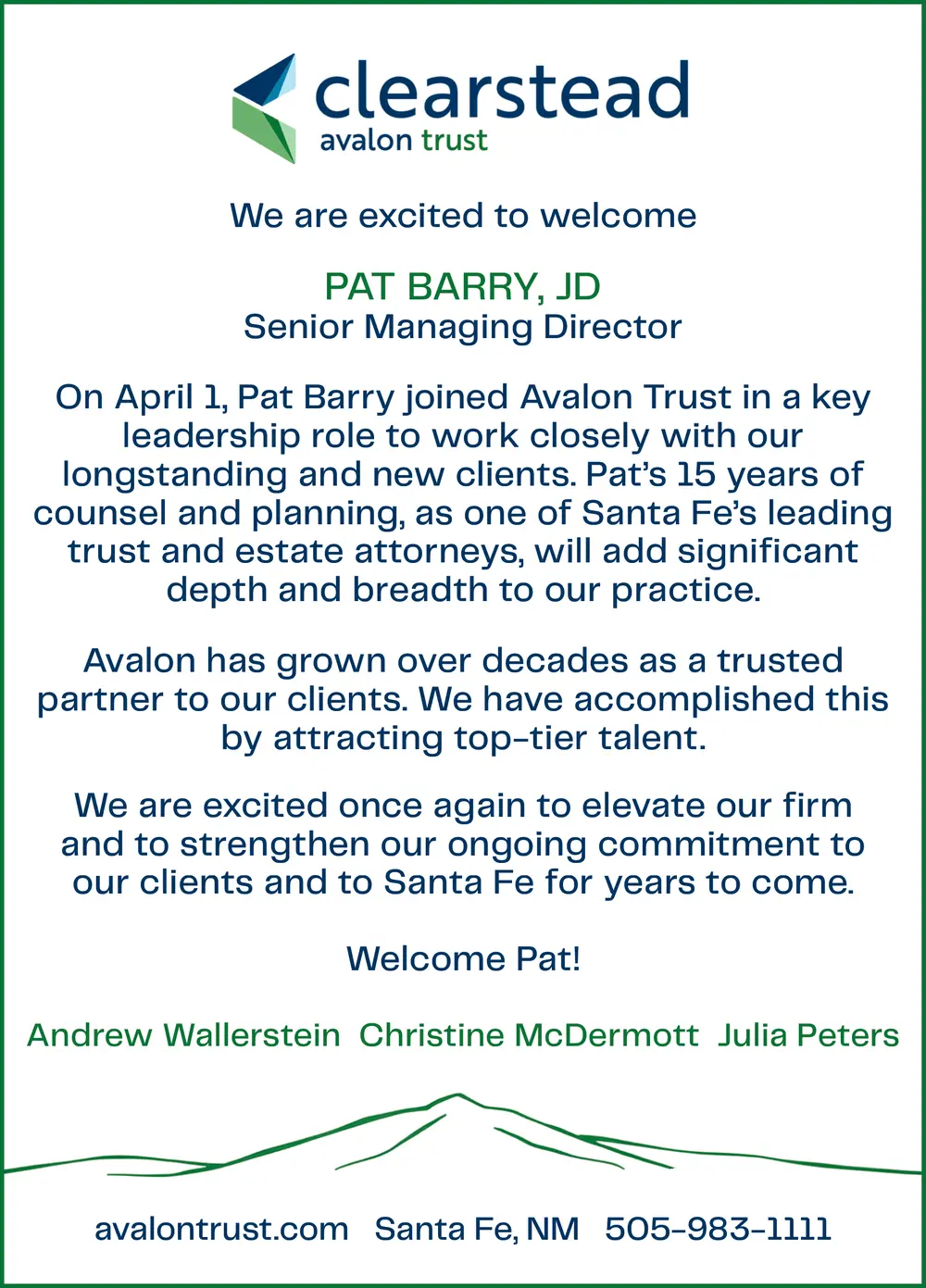 Santa Fe's Leading Trust Administration Advisor for Family Estates