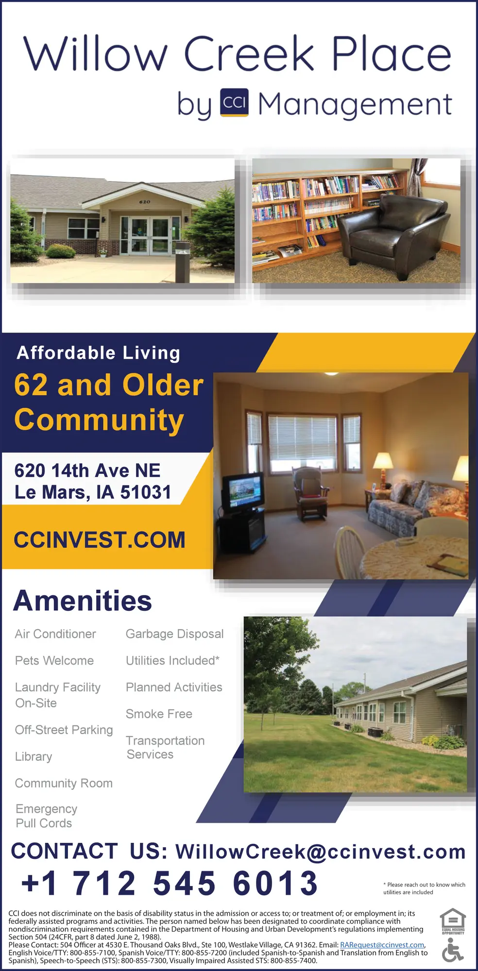 Affordable Senior Living in Le Mars, IA - Willow Creek Place