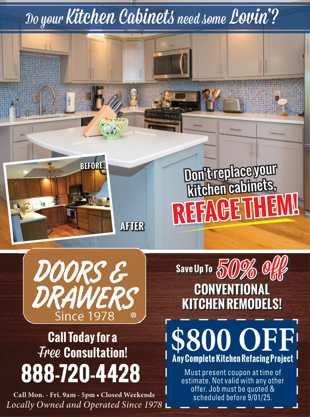 Doors & Drawers - Kitchen Cabinet Refacing