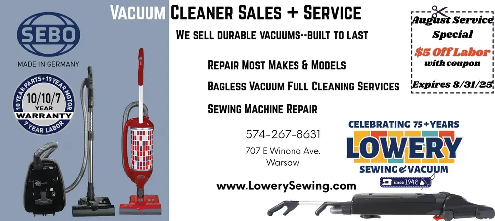 Lowery Sewing & Vacuum in Warsaw, Indiana