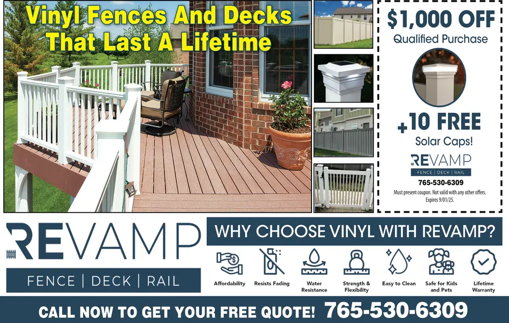 Vinyl Fences and Decks in Kokomo, IN