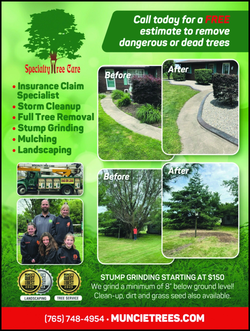 Tree Services in Muncie, Indiana by Specialty Tree Care
