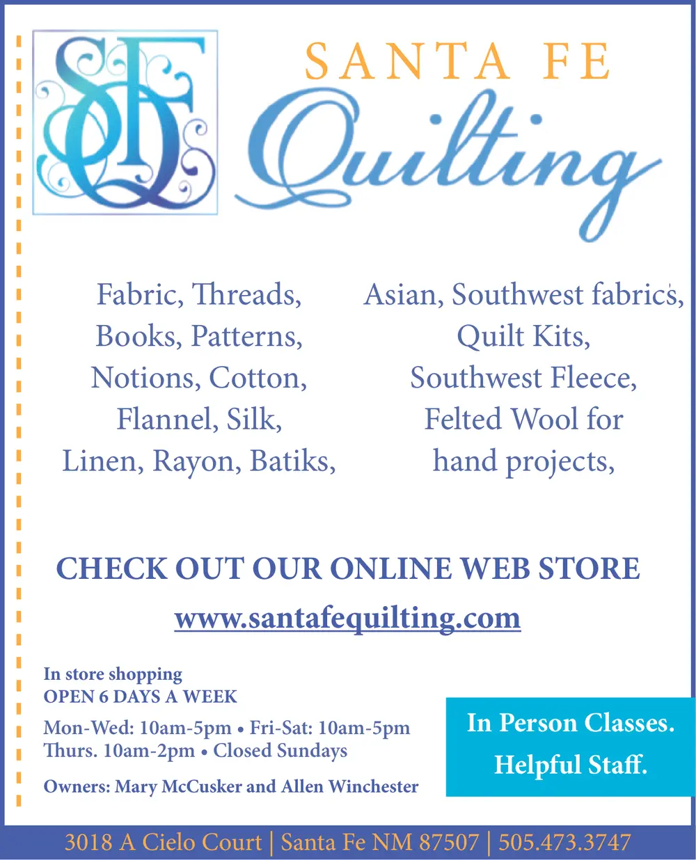 Santa Fe Quilting - Santa Fe, New Mexico