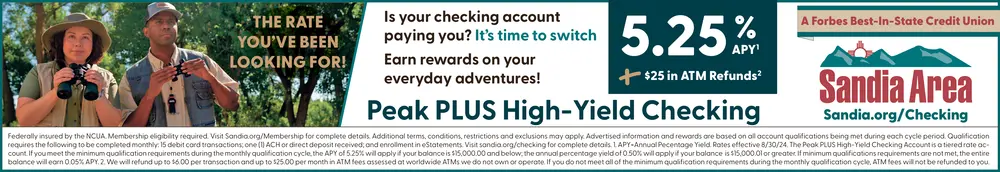 High-Yield Checking in Santa Fe, New Mexico