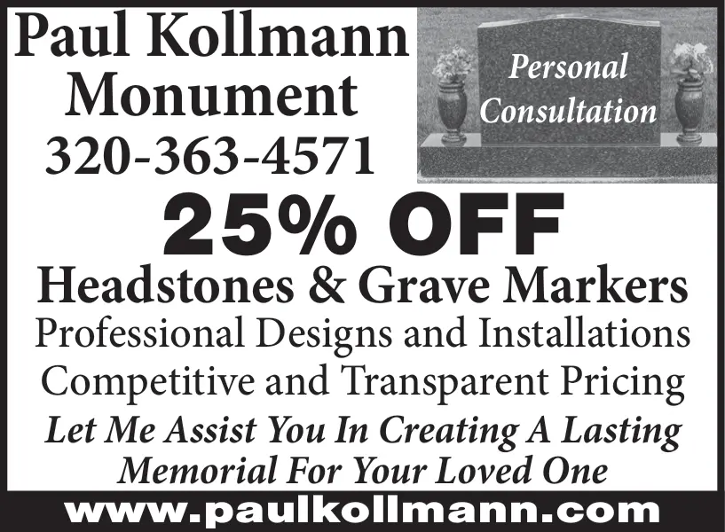 Headstones & Grave Markers in Central Minnesota, MN