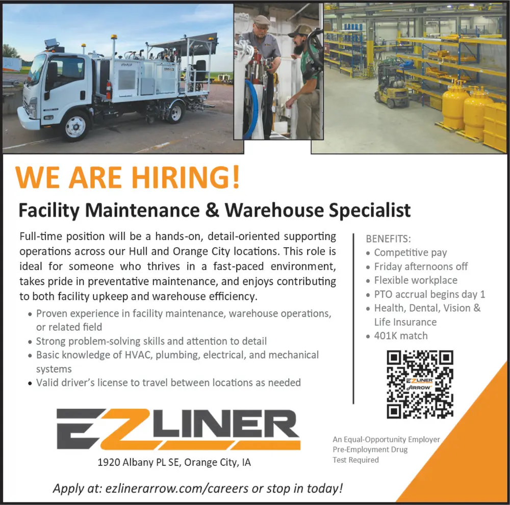 EZ Liner in Orange City, IA Employment Opportunities