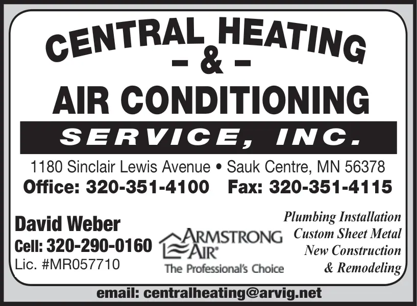 Central Heating & Air Conditioning Service in Sauk Centre, MN