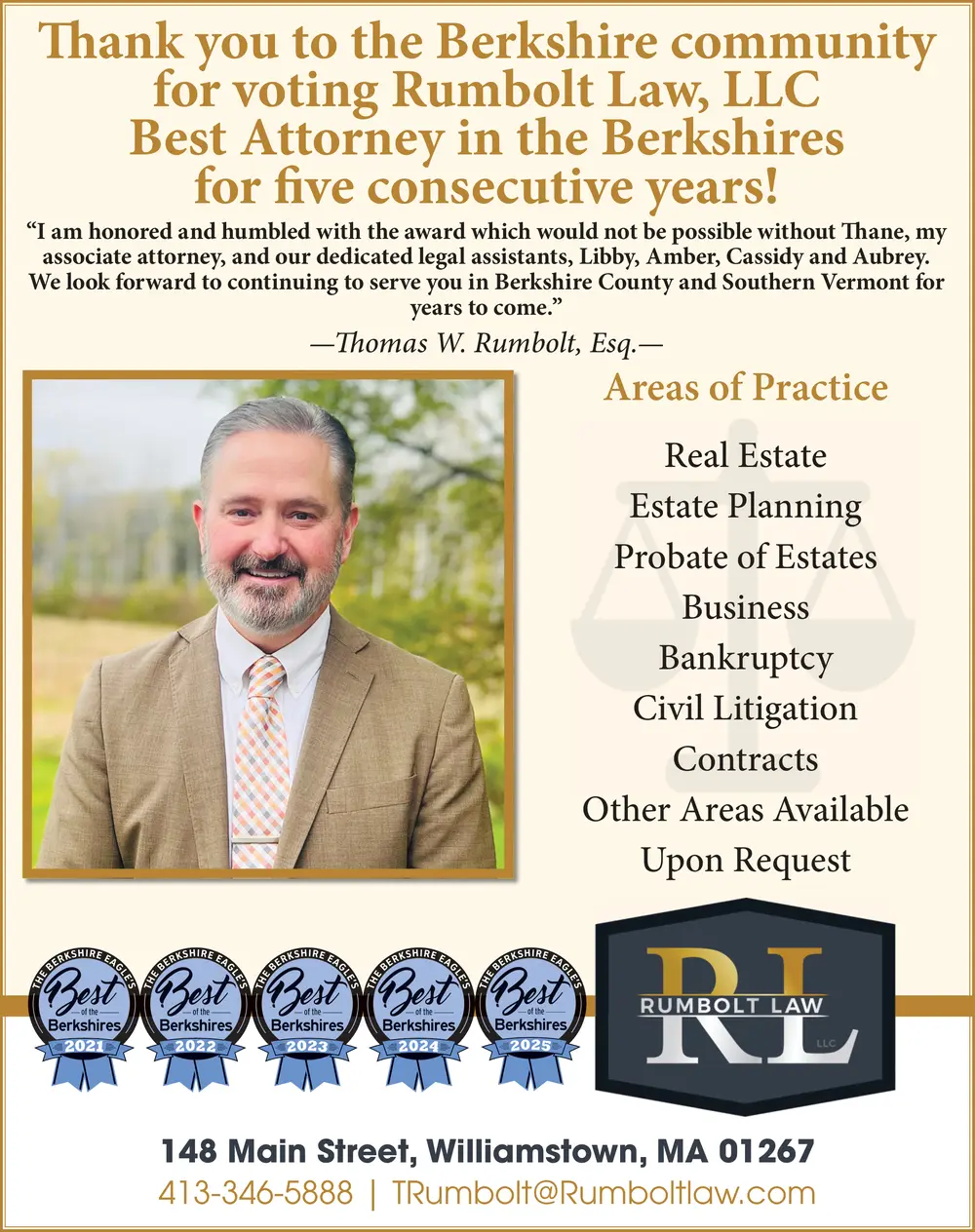  Winner: Best Attorney in The Berkshires
