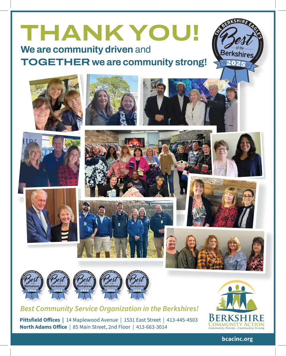  Winner: Best Community Service Organization in The Berkshires