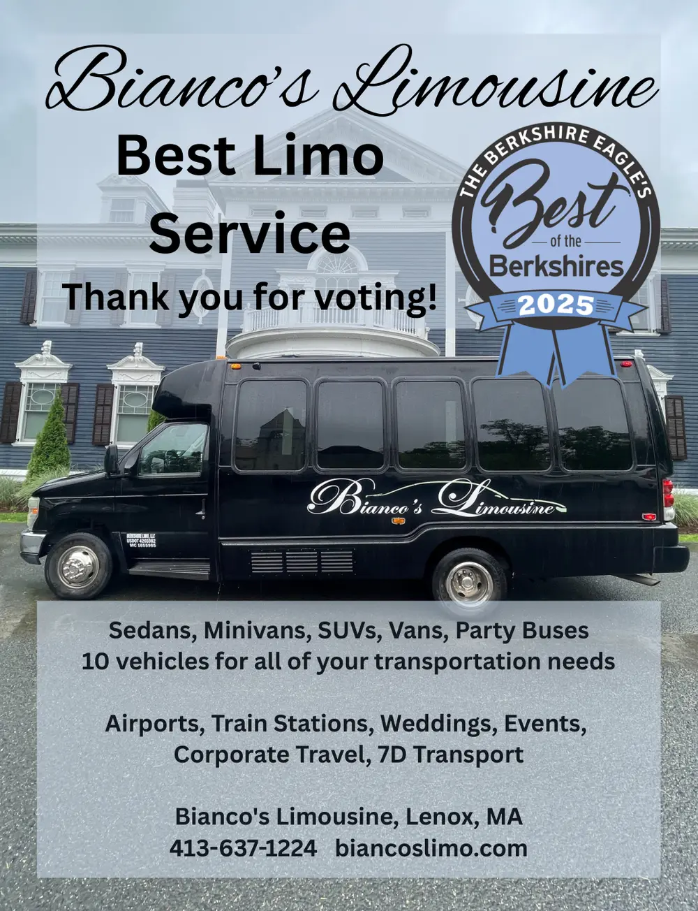  Winner: Best Limousine in The Berkshires