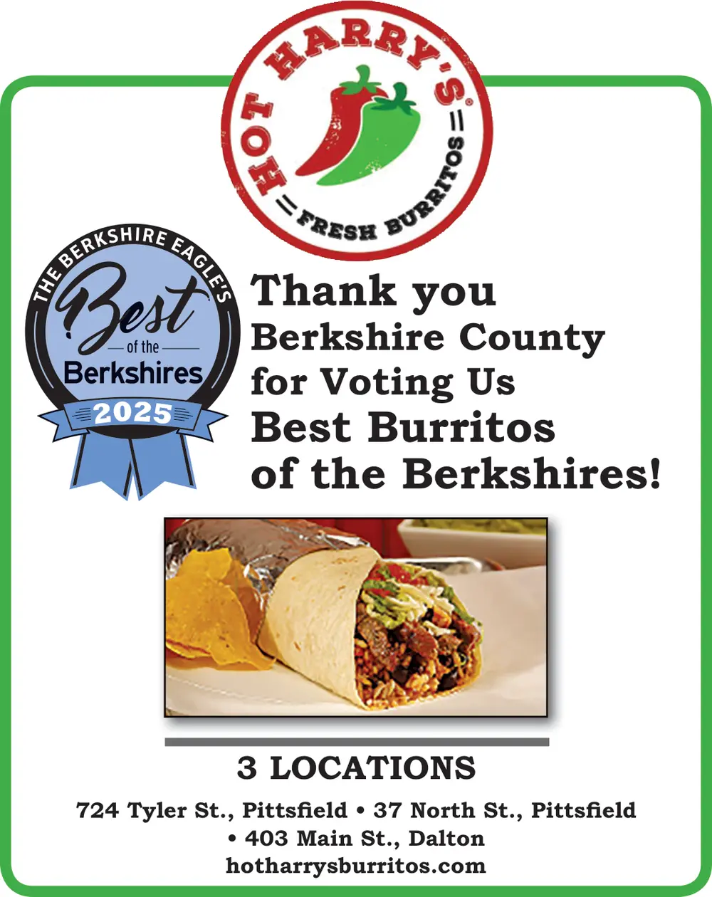  Winner: Best Burritos in The Berkshires
