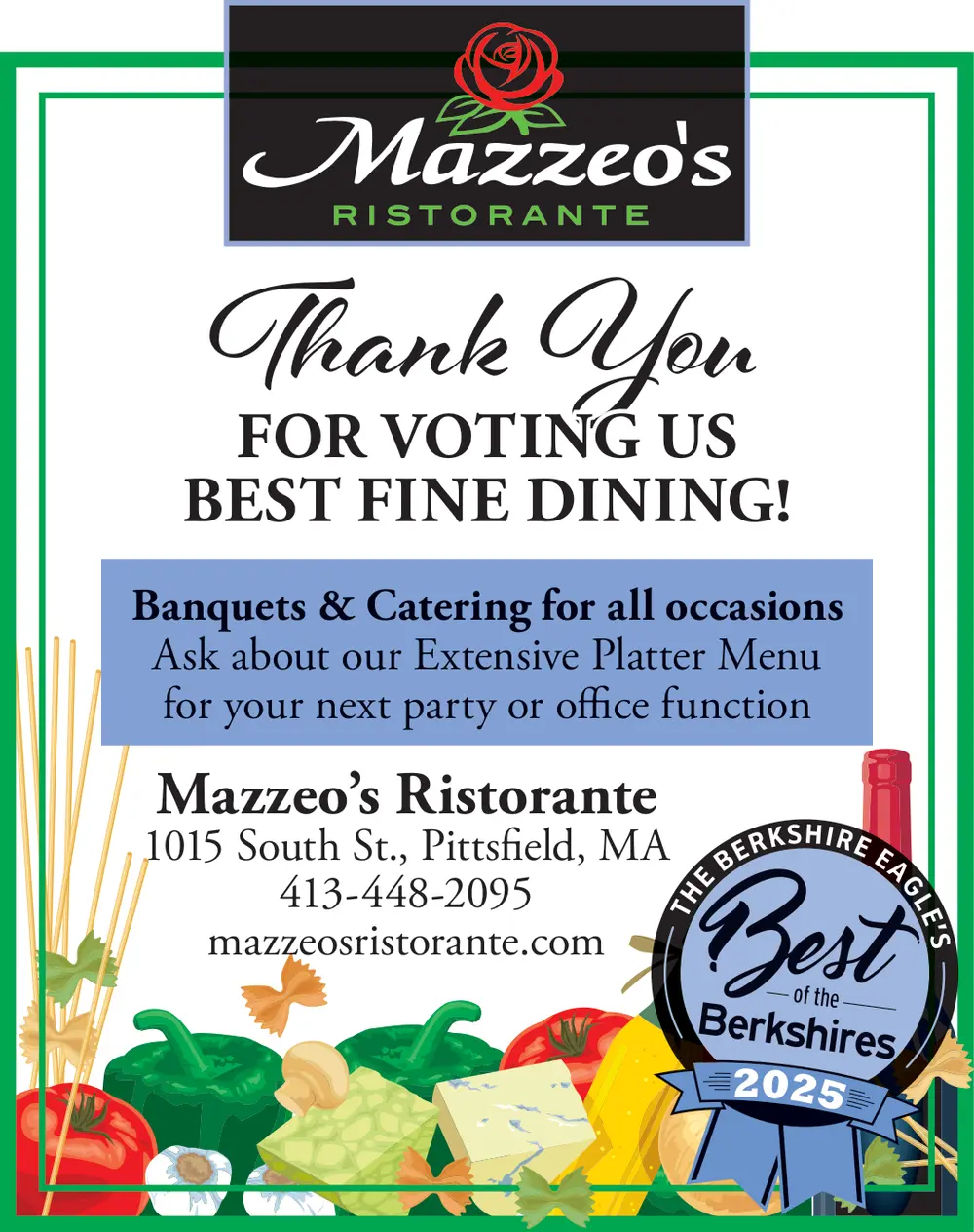  Winner: Best Fine Dining in The Berkshires