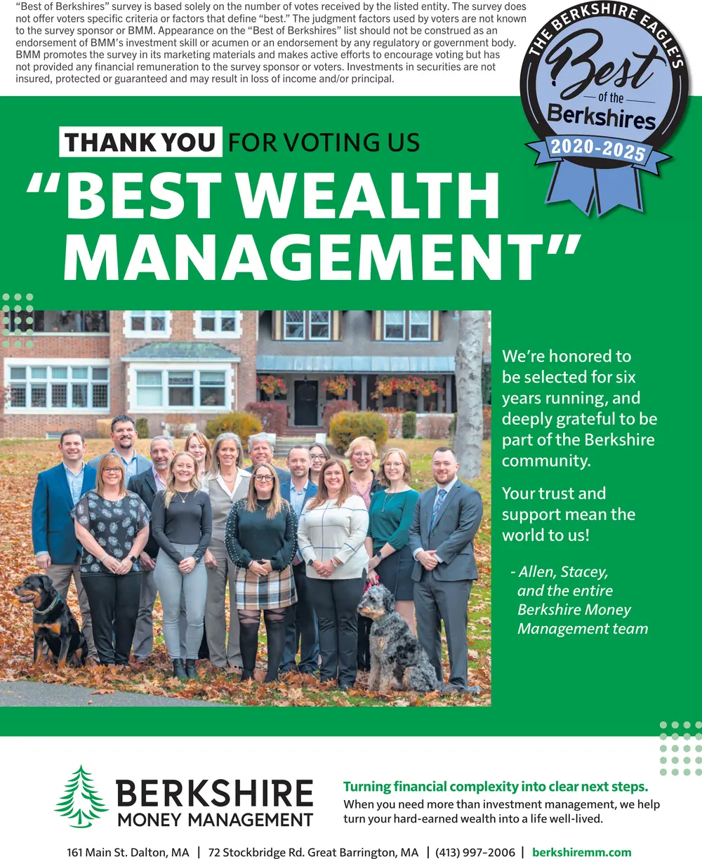  Winner: Best Wealth Management in The Berkshires