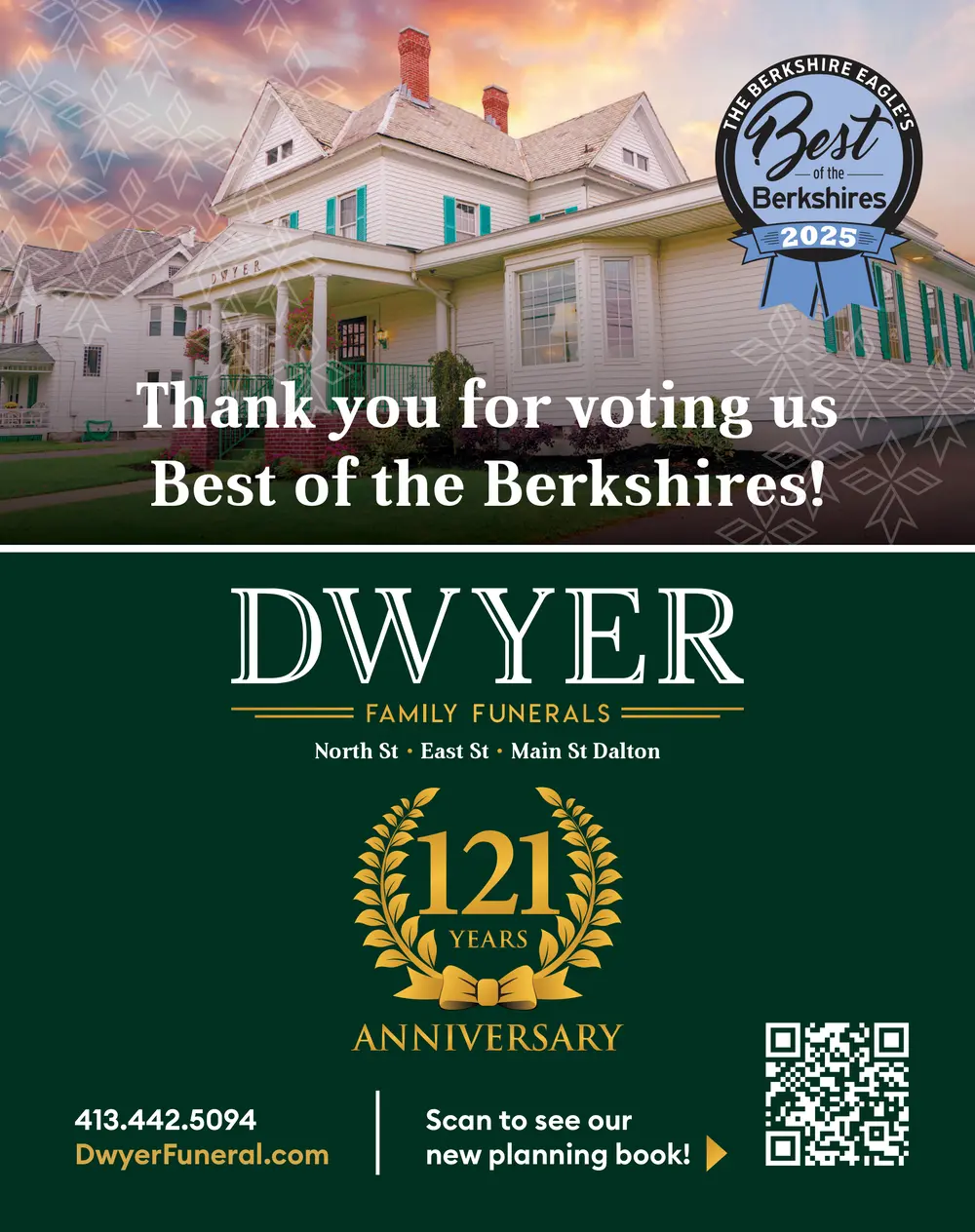  Winner: Best Funeral Home in The Berkshires