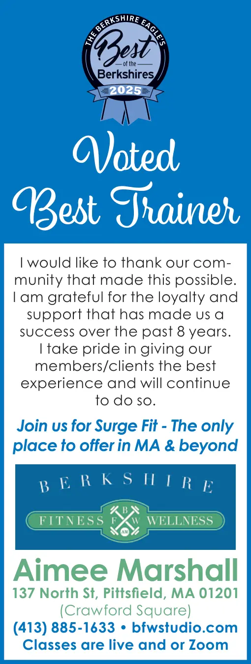  Winner: Best Personal Trainer in The Berkshires