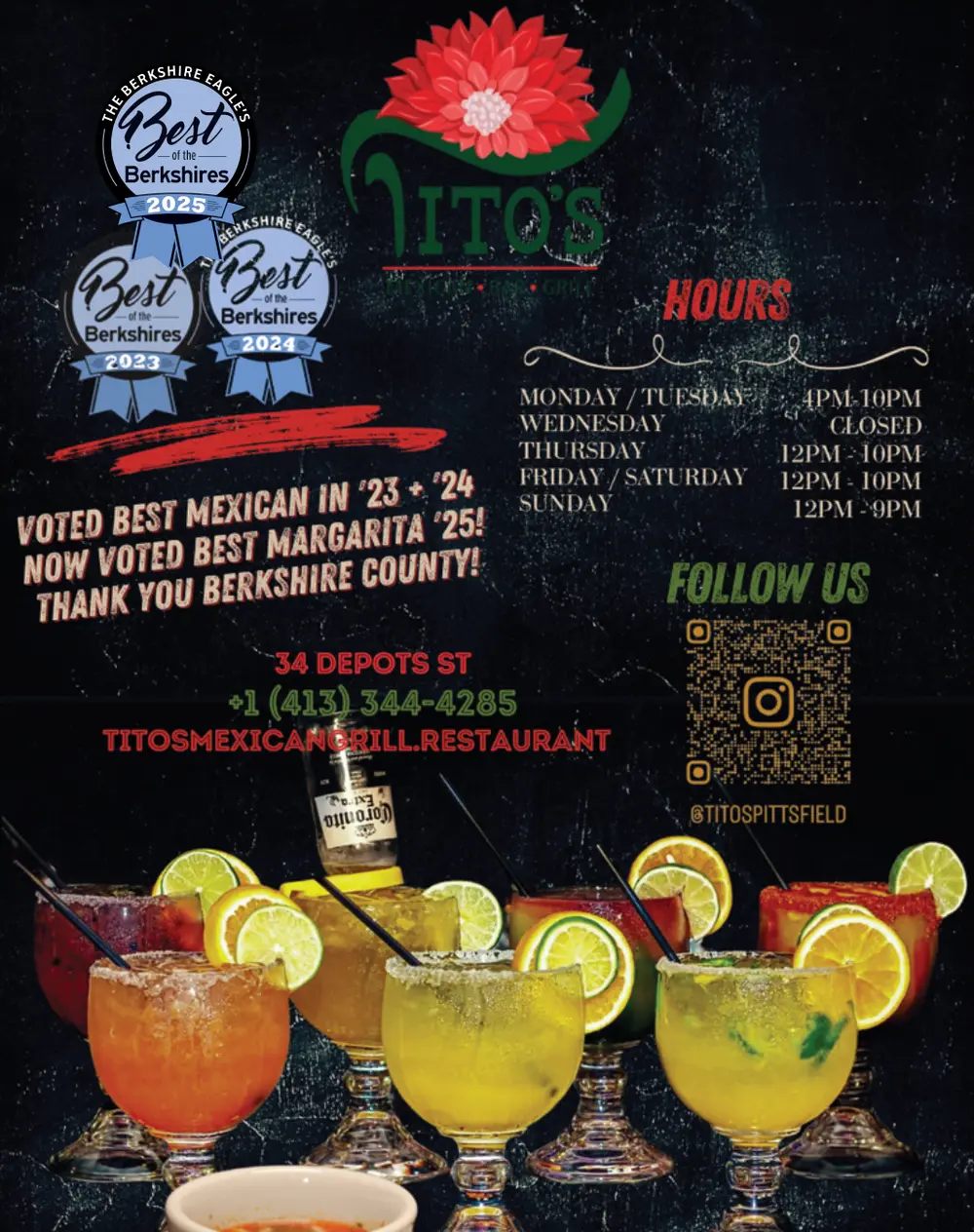  Winner: Best Margarita in The Berkshires