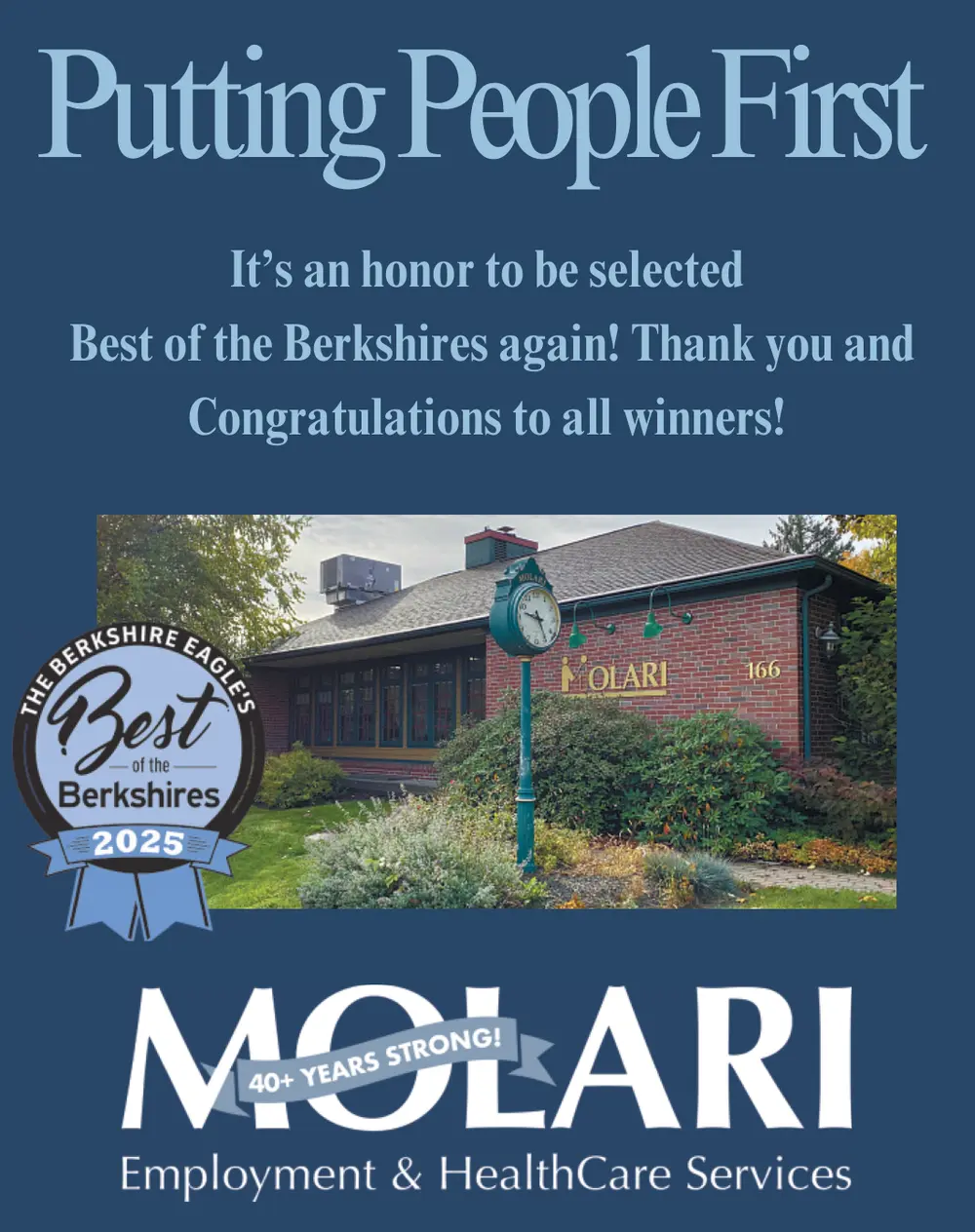  Winner: Best Employment in The Berkshires