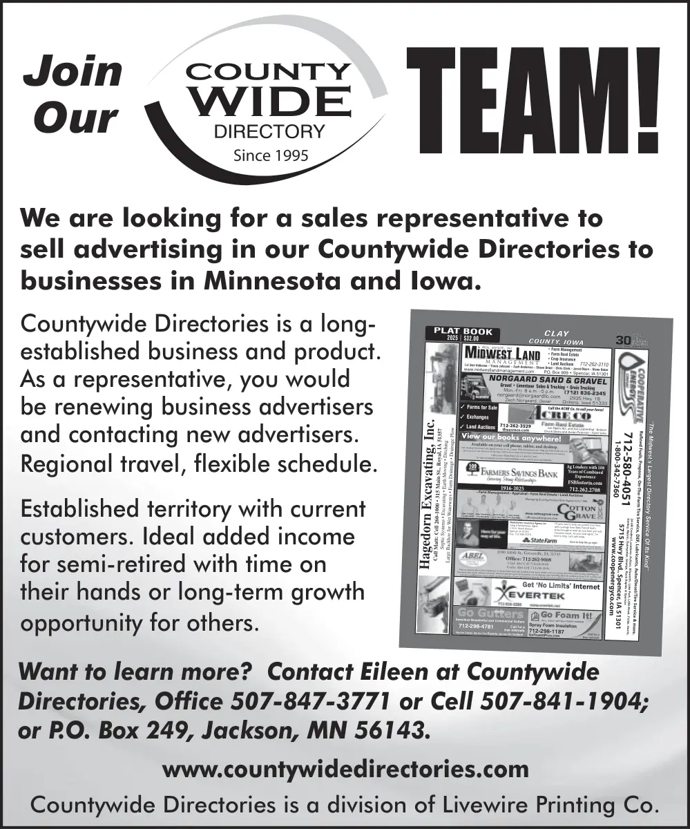 Sales Representative Job Opening in Jackson, MN