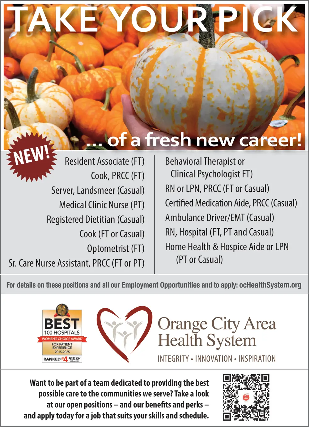 Healthcare Employment Opportunities in Orange City, IA