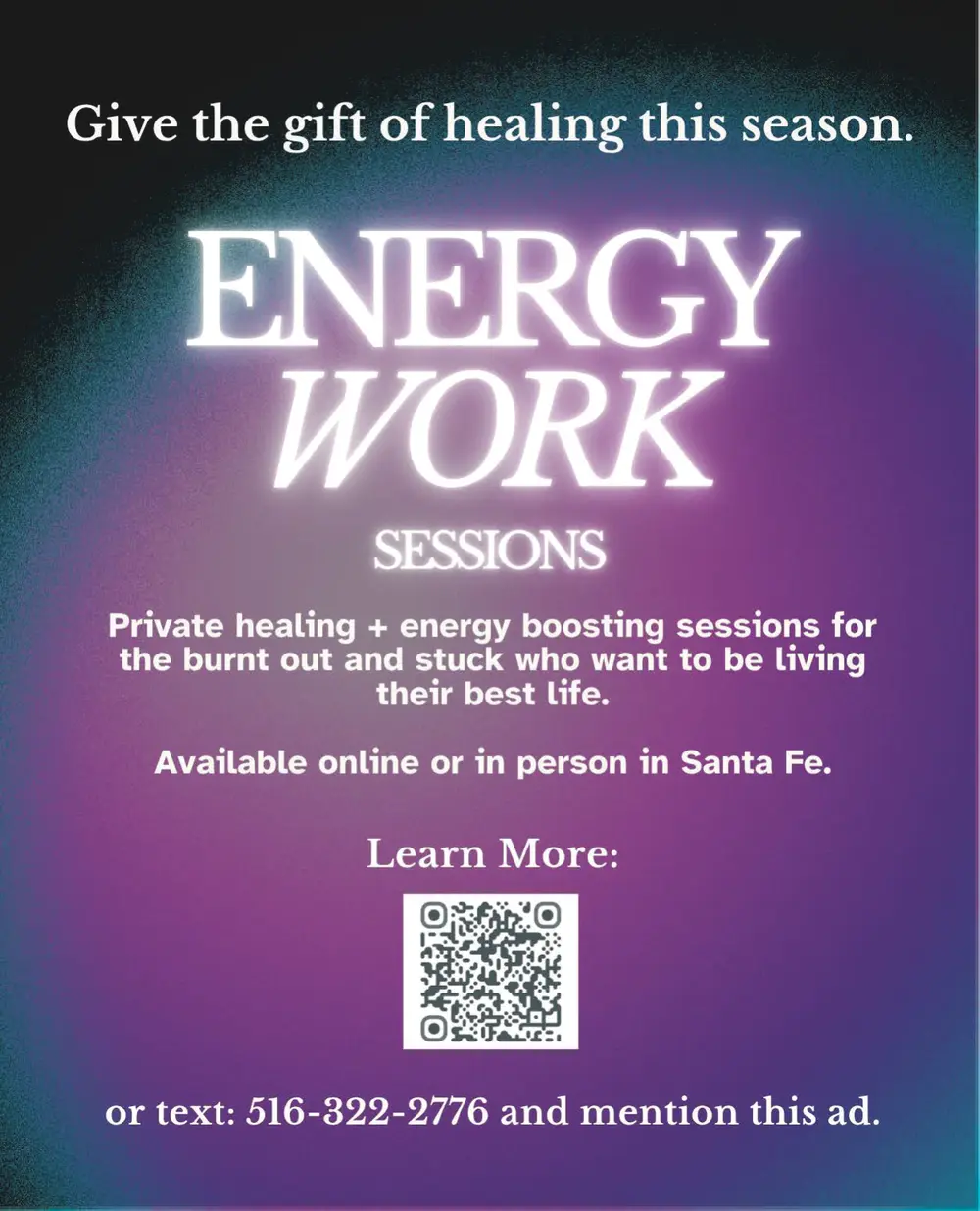 Energy Work Sessions in Santa Fe, New Mexico