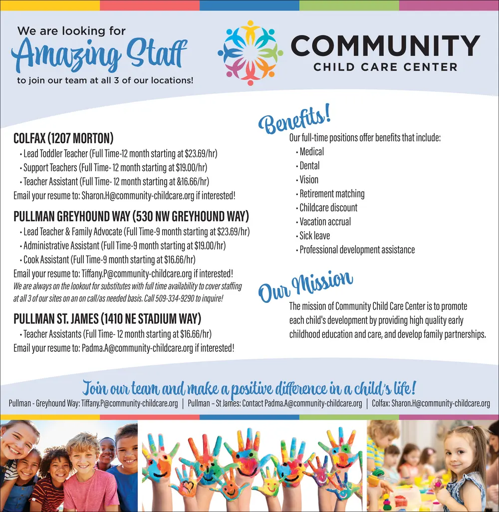 Childcare Professional Opportunity in Pullman, WA