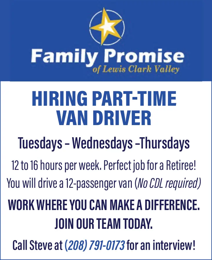Van Driver Position in Lewiston, ID