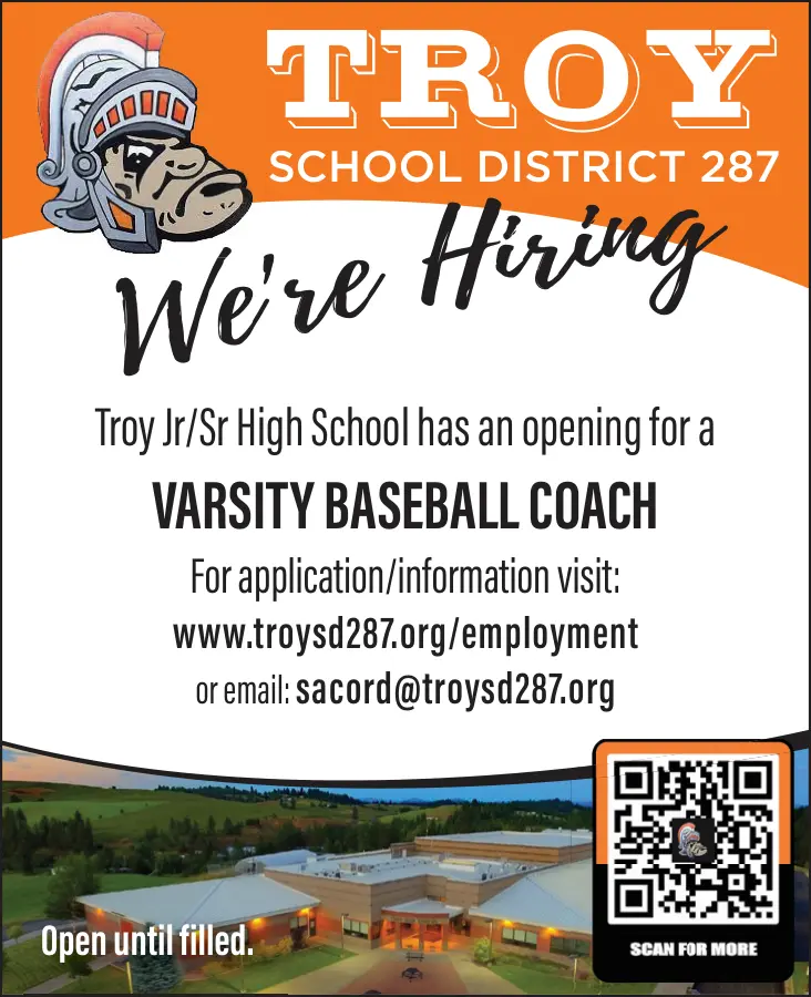 Varsity Baseball Coach in Troy, ID with Troy School District 287