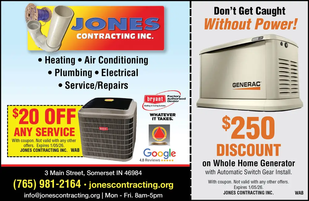 Jones Contracting Inc. - Premier Heating & Cooling in Somerset, Indiana