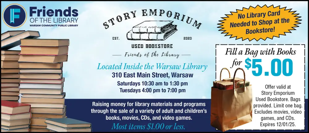 Discover Affordable Books at Story Emporium Used Bookstore in Warsaw, Indiana