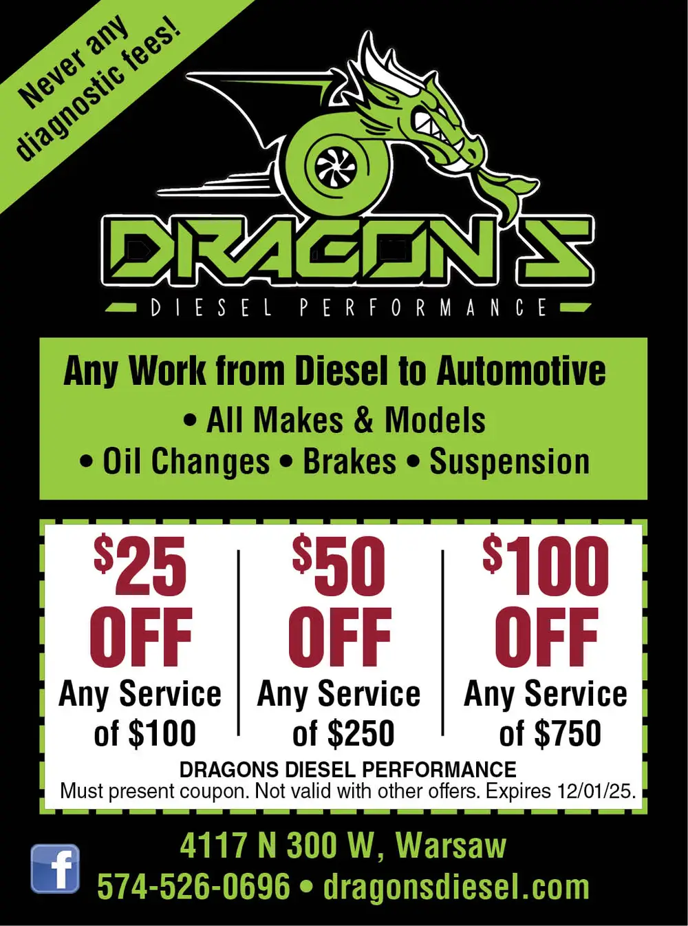 Dragons Diesel Performance - Warsaw, IN