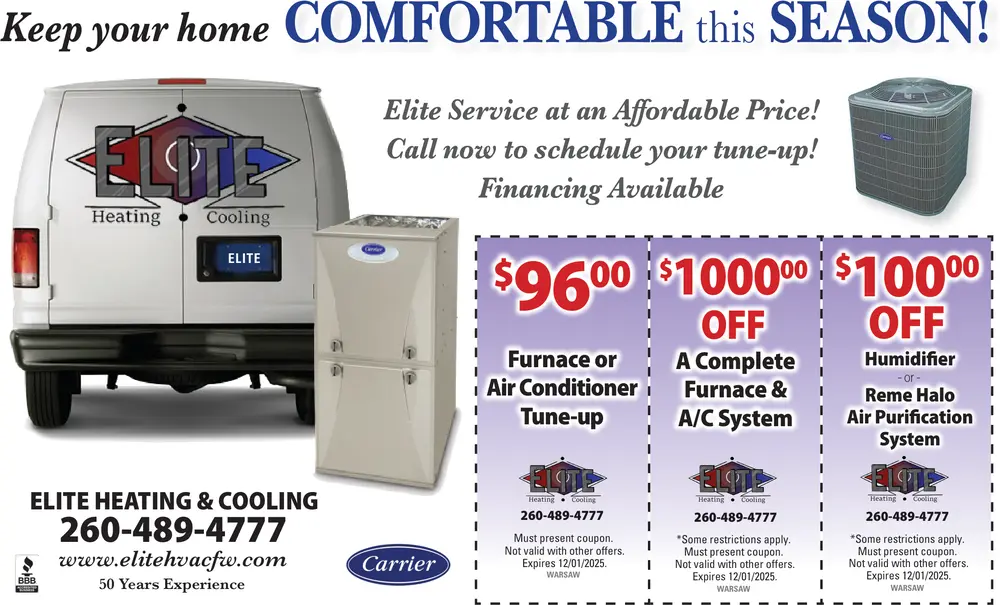 Elite Heating & Cooling in Warsaw, Indiana