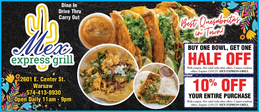 Welcome to Mex Express Grill in Warsaw, IN