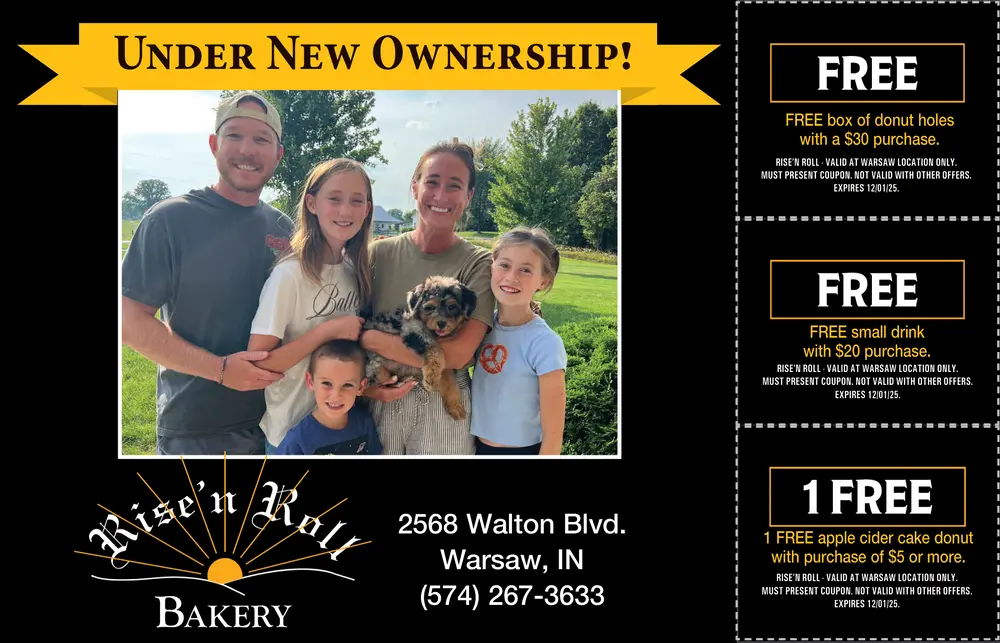 Rise'n Roll Bakery in Warsaw, IN - Fresh & Delicious!