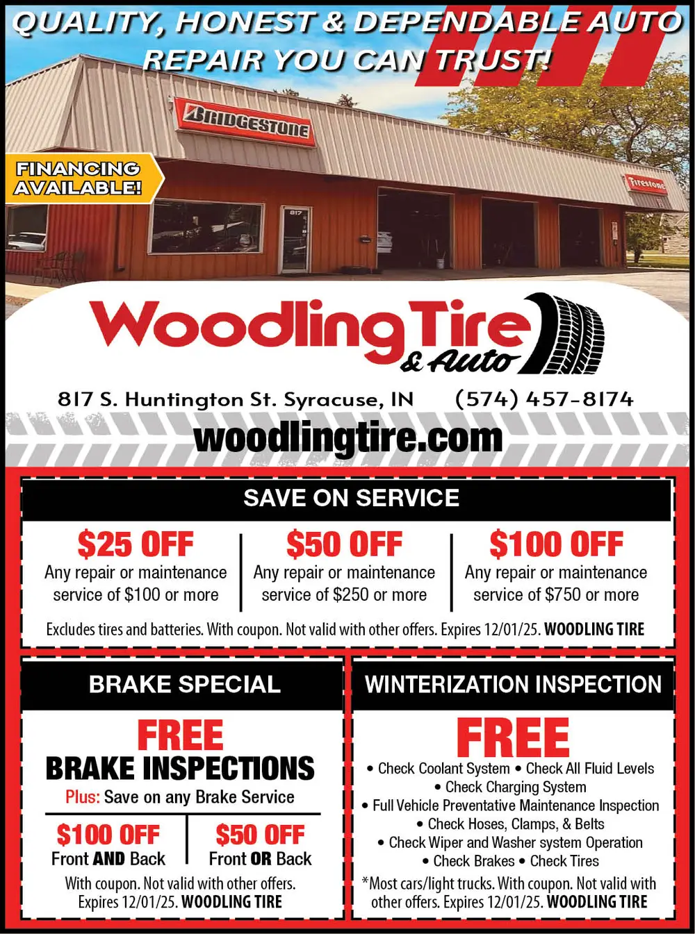 Woodling Tire & Auto in Syracuse, IN