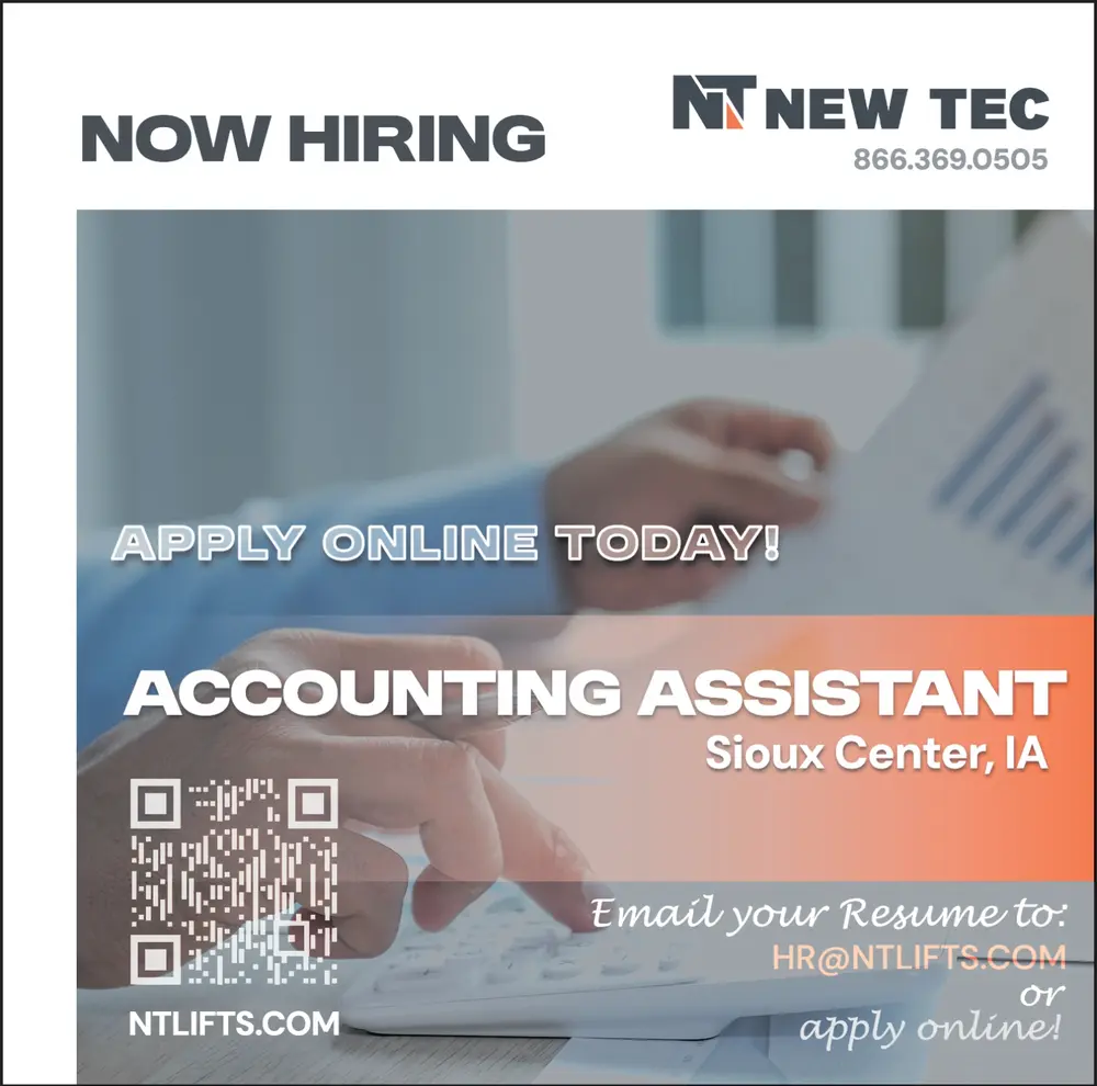 Accounting Assistant Opportunities in Sioux Center, IA