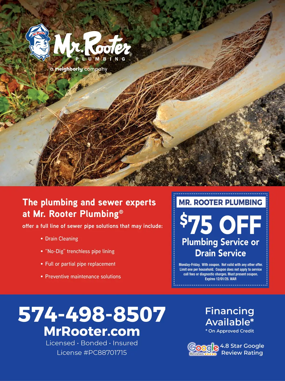 Reliable Plumbing Services in Warsaw, Plymouth, Goshen and Kendallville, Indiana