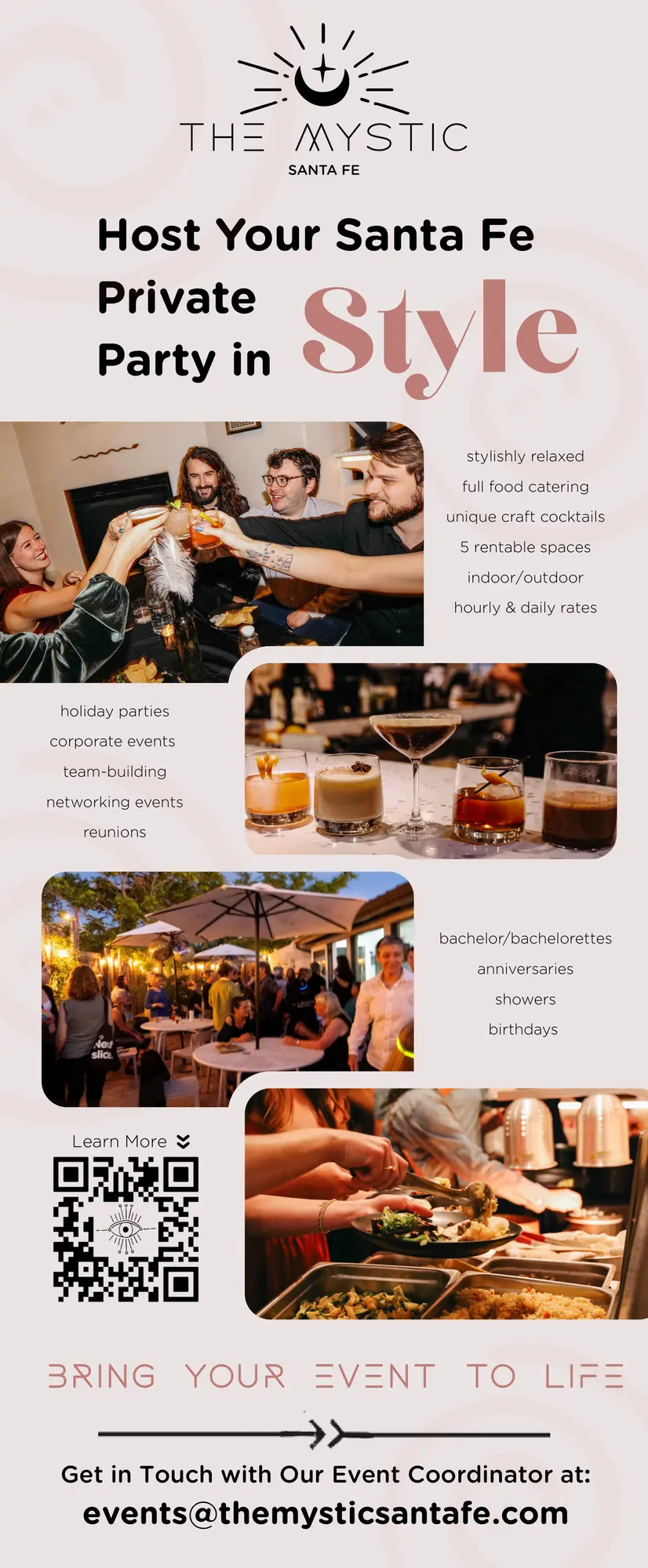 Host Your Santa Fe Event at The Mystic, New Mexico