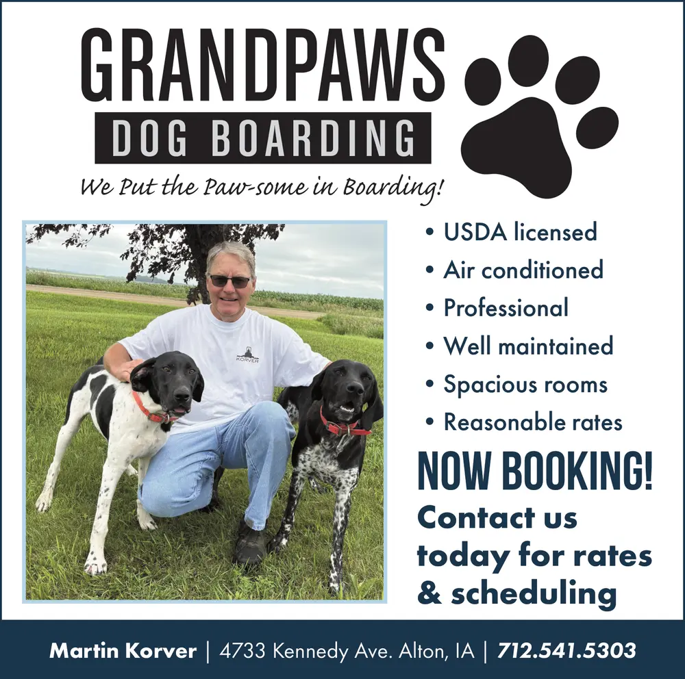 Grandpaws Dog Boarding in Alton, Iowa
