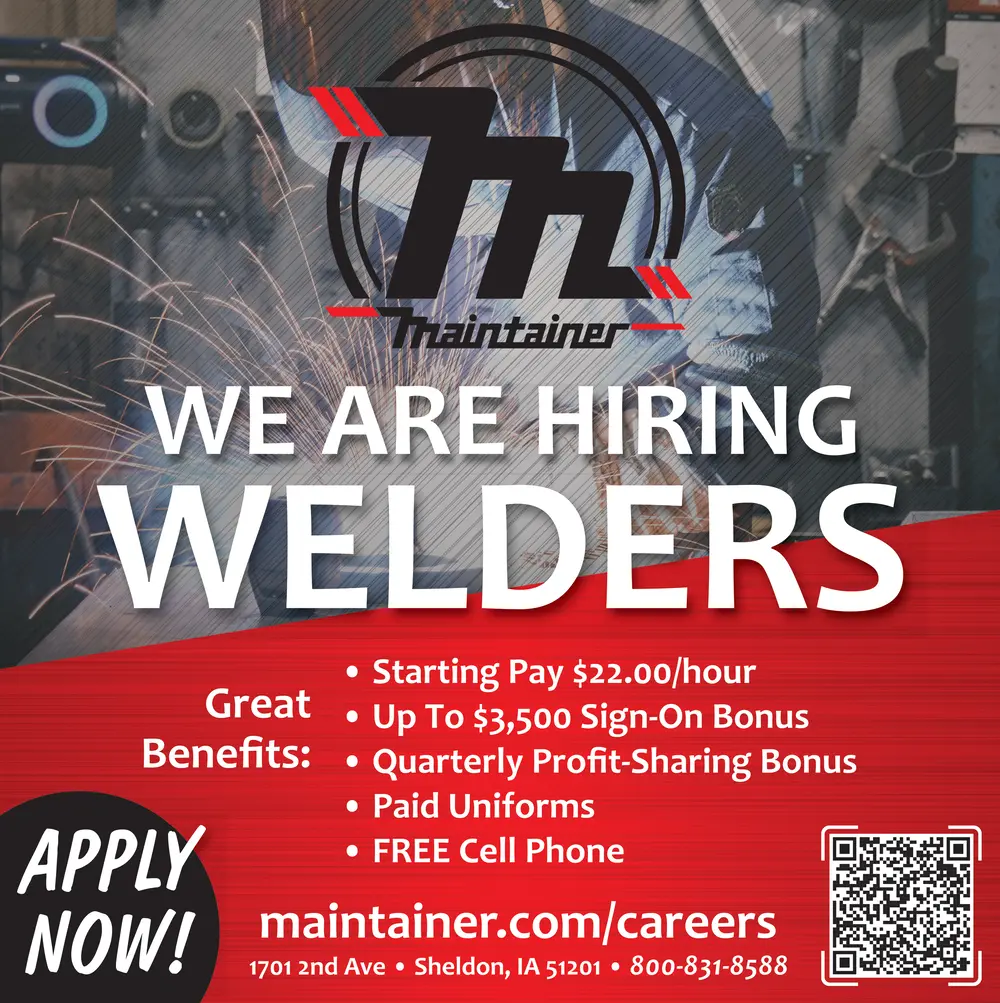 Welder Job Opening in Sheldon, IA
