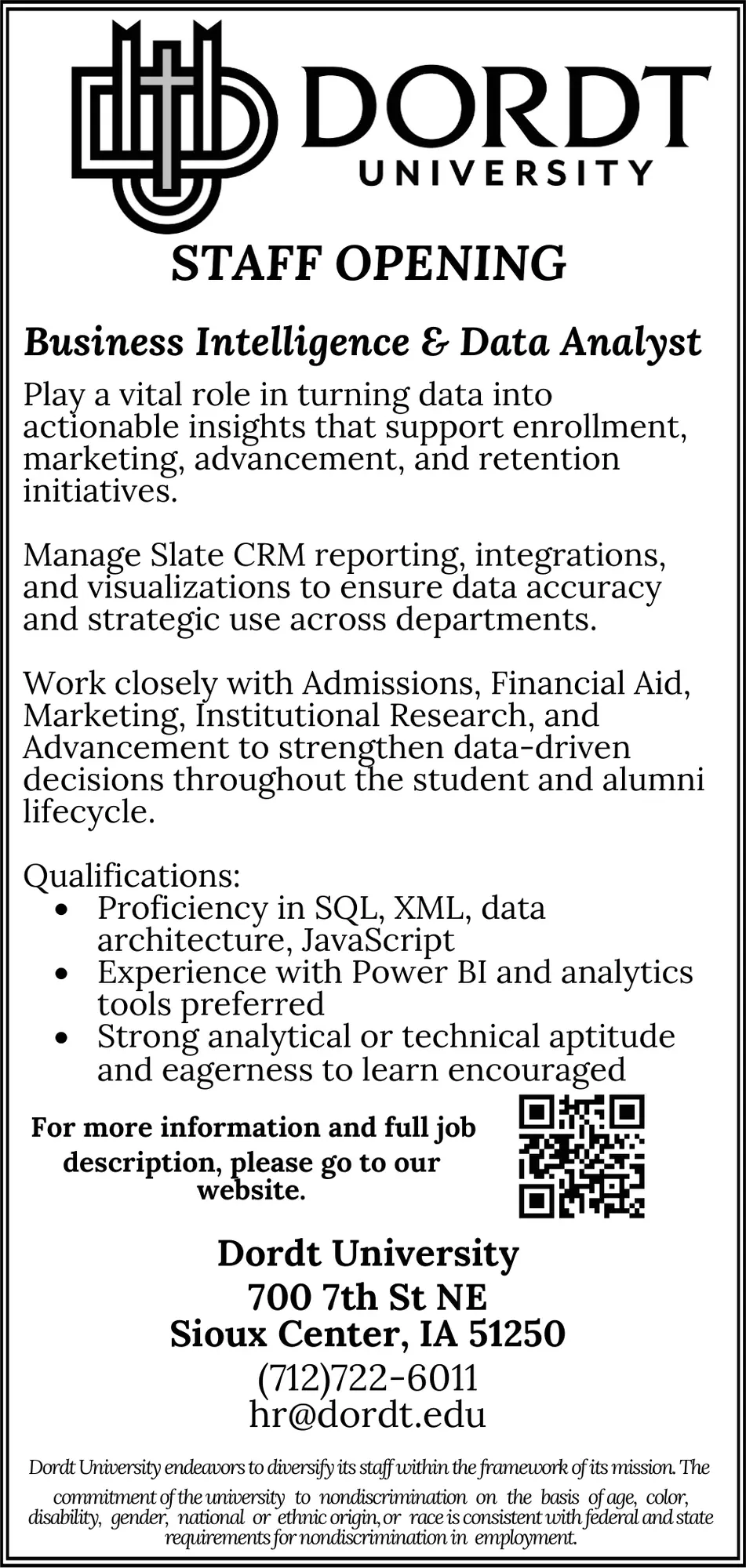 Business Intelligence & Data Analyst Jobs - Sioux Center, IA