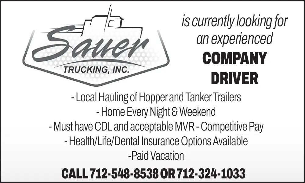 Trucking Jobs in Hospers, IA - Sauer Trucking, Inc.