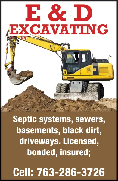 E & D Excavating in Central Minnesota